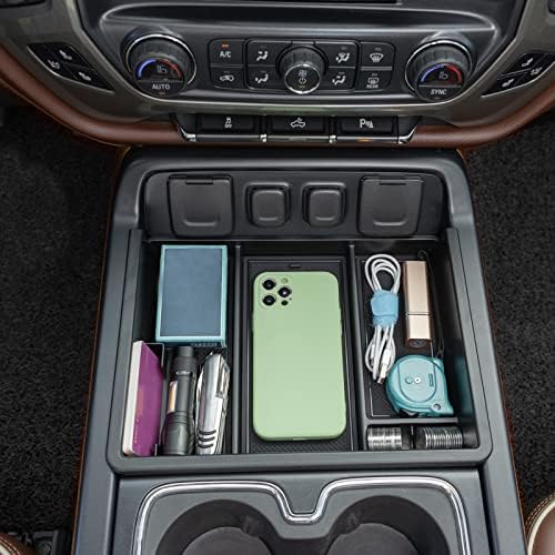 JKCOVER Center Console Organizer for Chevy Silverado GMC Sierra 2014-2018