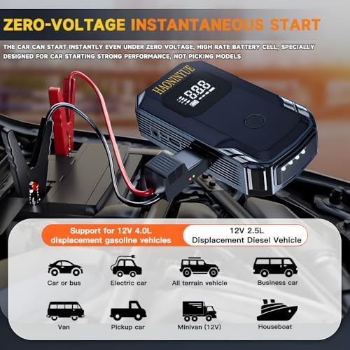 HAONINYUE 12V Emergency Starter with Air Compressor