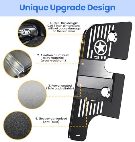 Upgraded Sun Visor Repair Kit for Jeep Wrangler and Gladiator