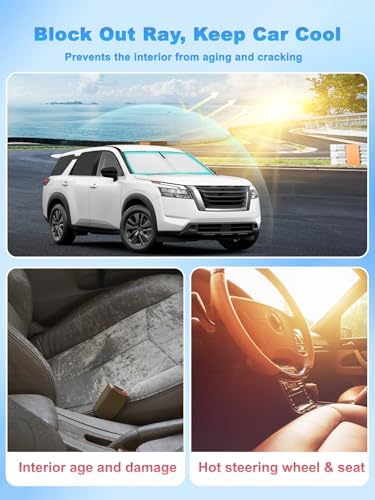 INSAUTO Windshield Sun Shade for 2022-2025 Nissan Pathfinder