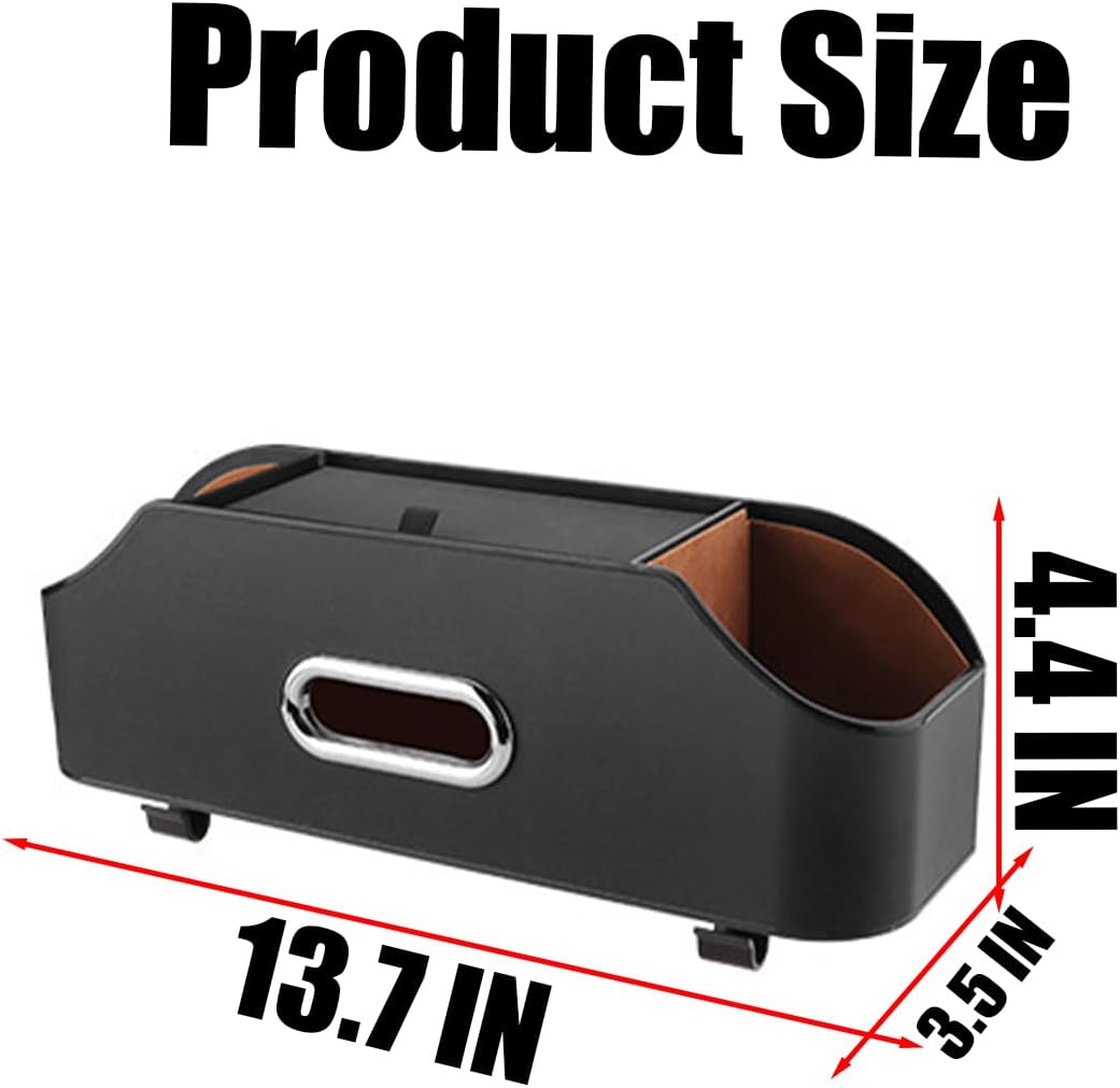 AUCELI Car Seat Back Organizer with Cup Holder and Tissue Box