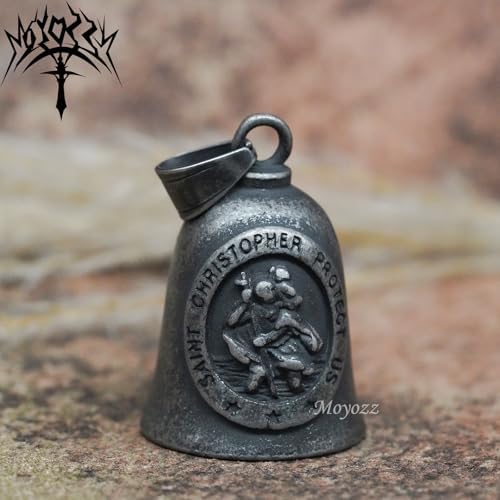 Saint ST Christopher Motorcycle Bell with Hanger for Bikers