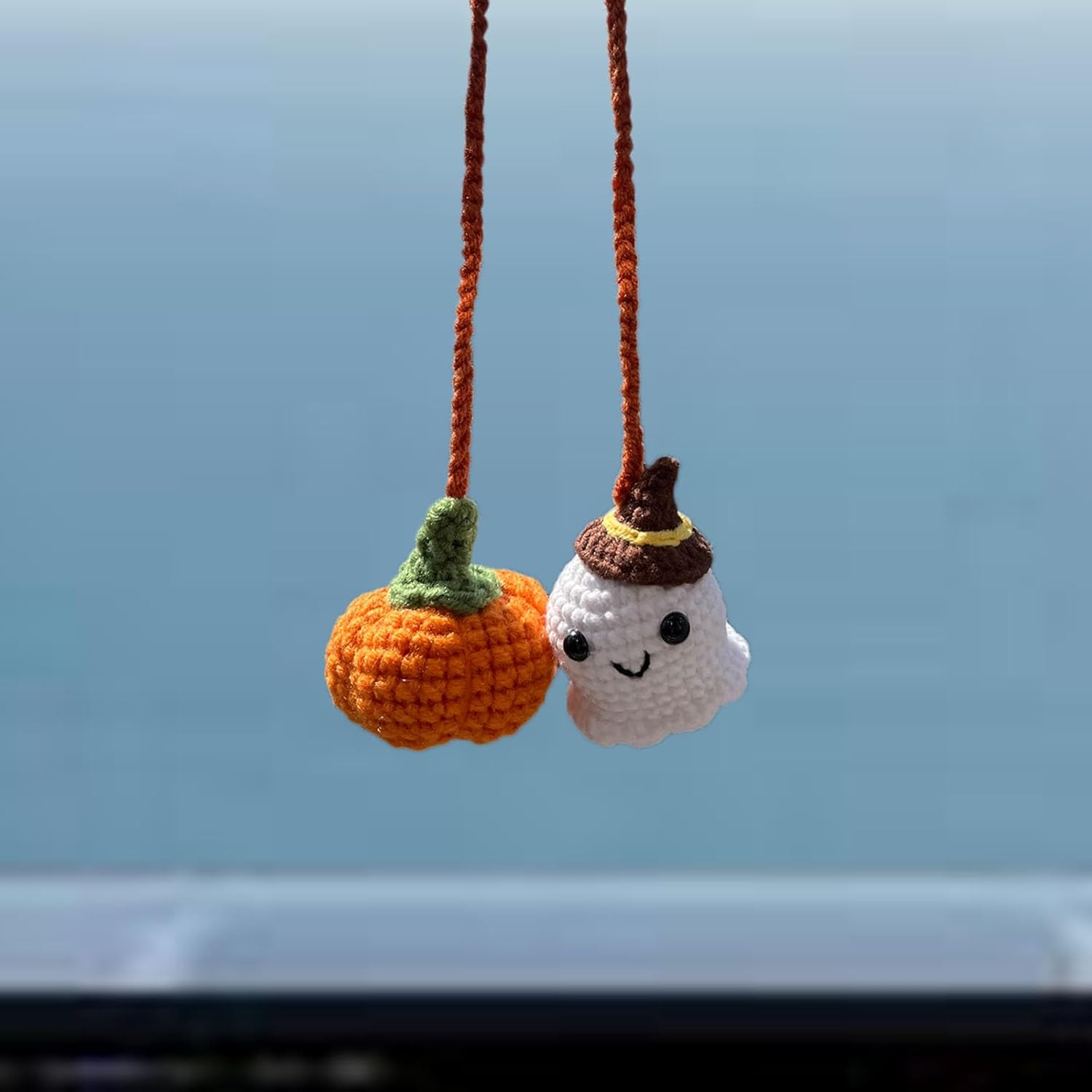 Crochet Car Mirror Halloween Accessories for Women and Teen