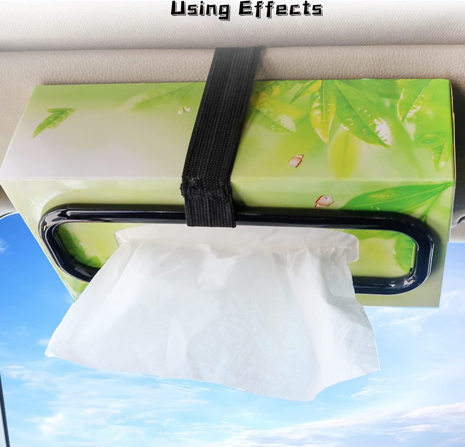 Miytsya Car Sun Visor Tissue Box Holder Organizer