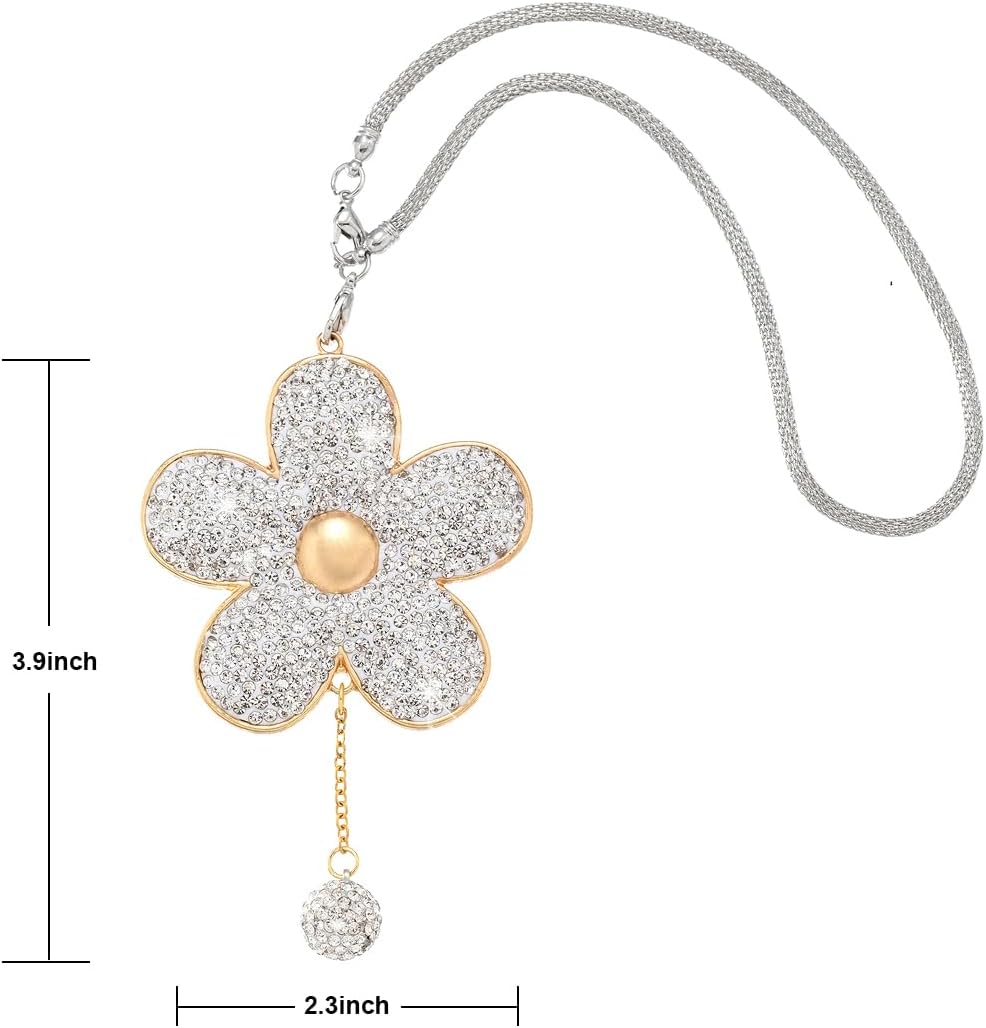 BESULEN Bling Daisy Flower Car Hanging Decor