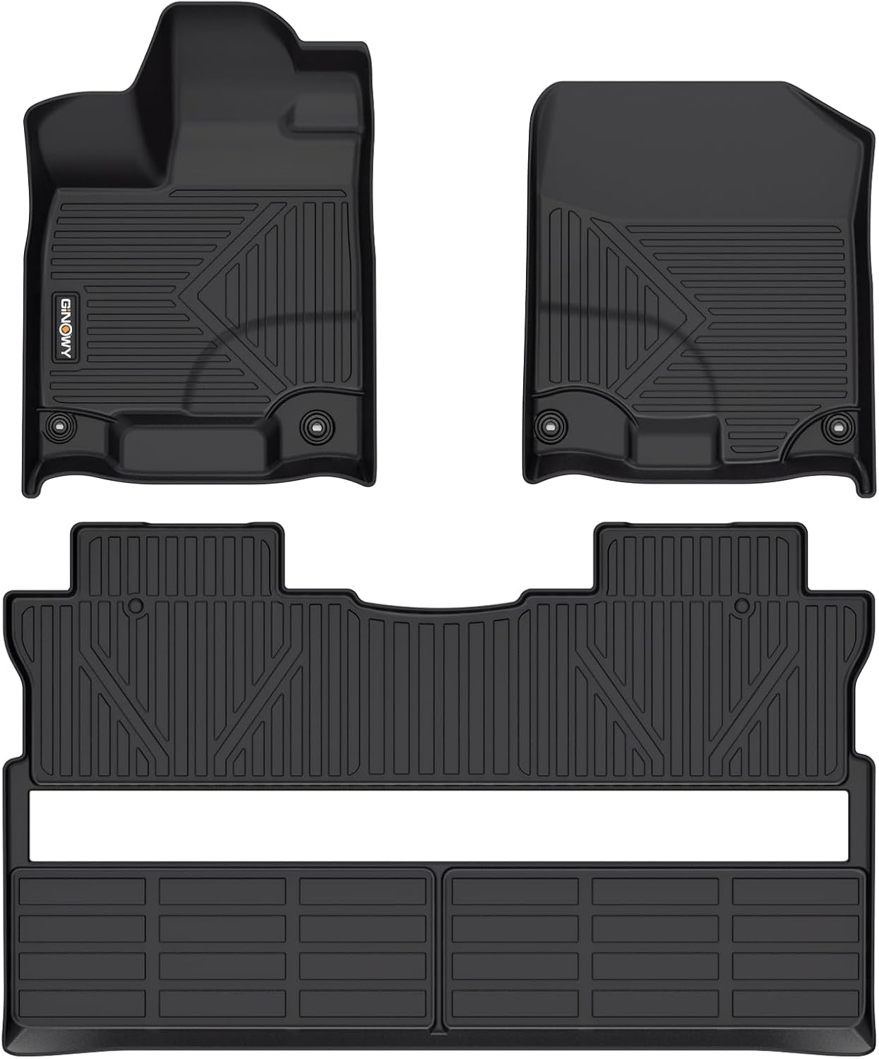 GINOWY Floor Mats for Honda Ridgeline 2017-2025 Black