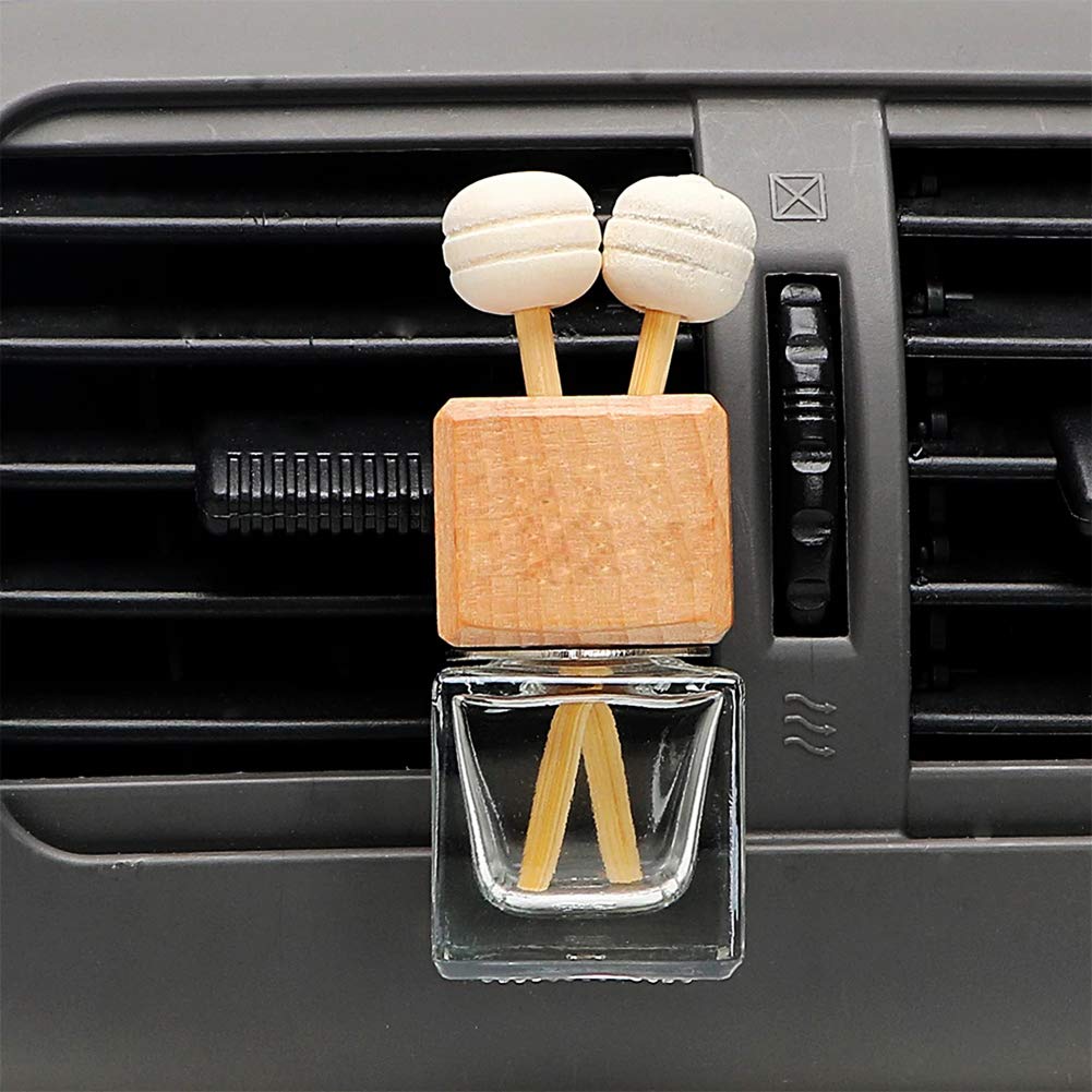 10 Pack Clear Glass Air Freshener Diffuser with Clip and Wooden Caps