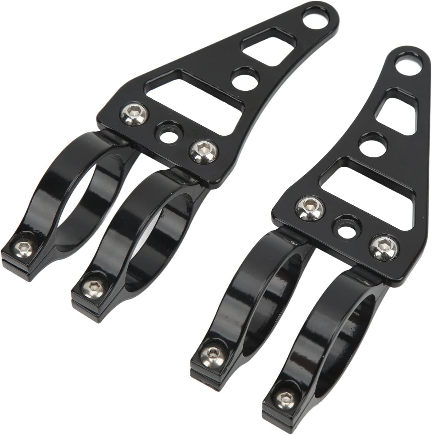 Keenso Fork Headlight Mount Bracket 2 Pcs Aluminum Alloy Holder Clamps