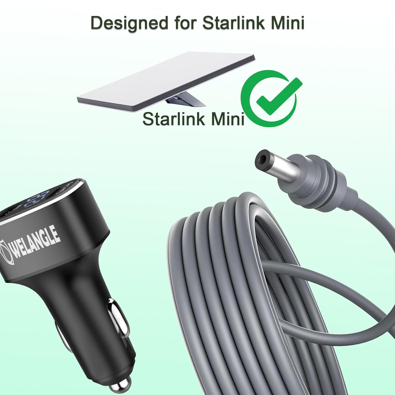 Welangle 3 in 1 Car Power Cable for Starlink Mini