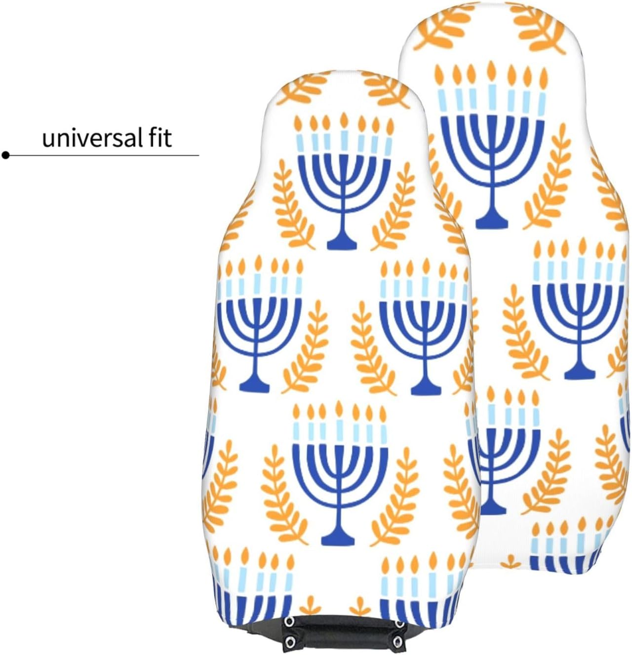 Hanukkah Menorah Car Seat Covers Set of 2 Universal Fit