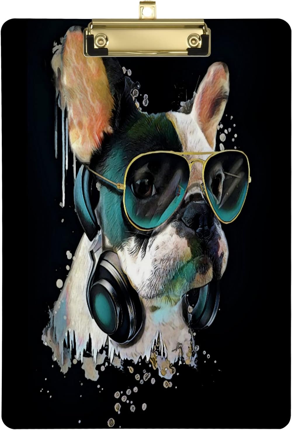 Eionryn French Bulldog Clipboard A4 Size Silver