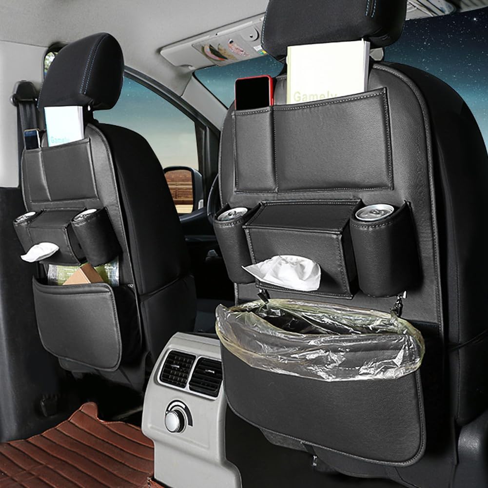 OtpOutopa 1PCS Car Backseat Organizer Seat Back Protectors Kick Mats Black