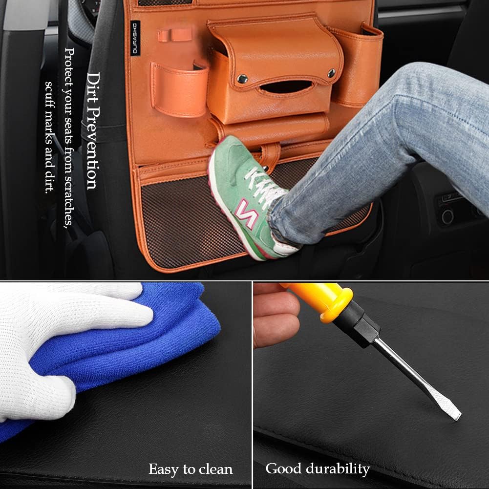 DurasikO Car Backseat Organizer with Foldable Table Tray