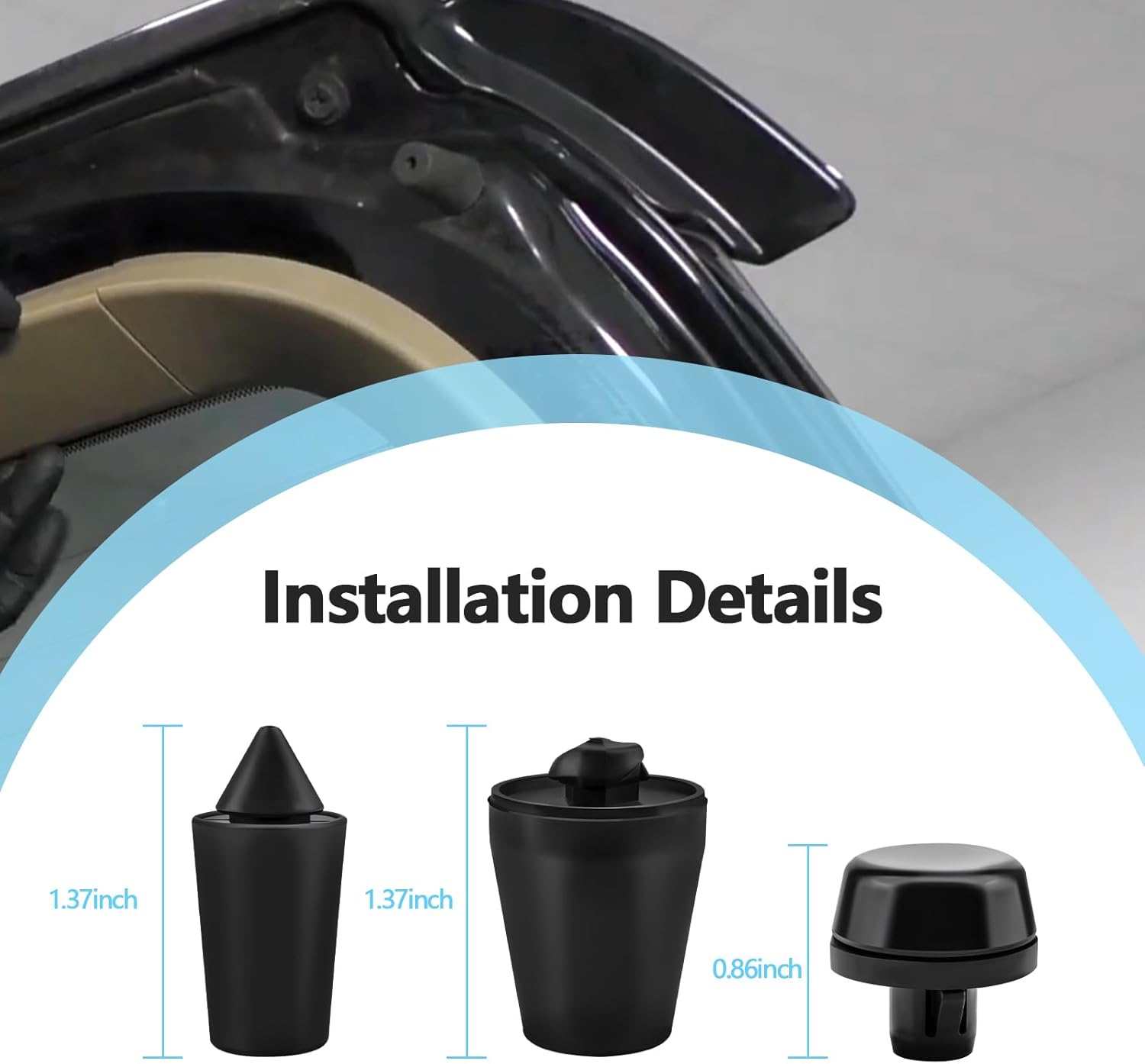 Rear Door Rubber Stop Cushion for Toyota RAV4 2009-2012