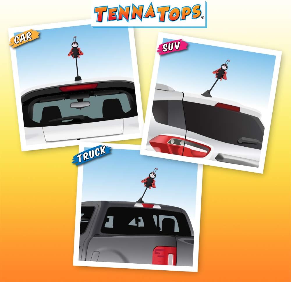 Cute Red Ladybug Car Antenna Topper Decor