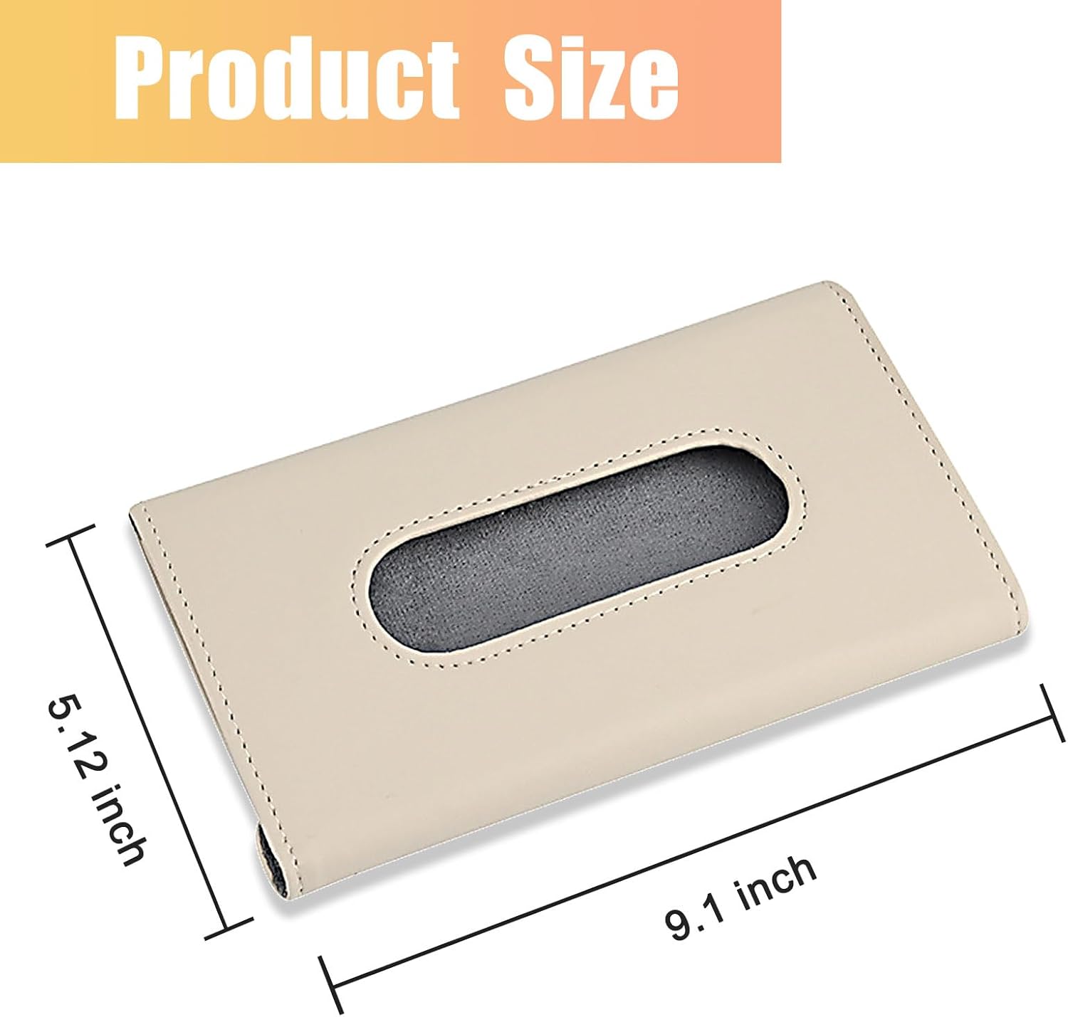 Gunhunt Car Tissue Holder with Leather Cover