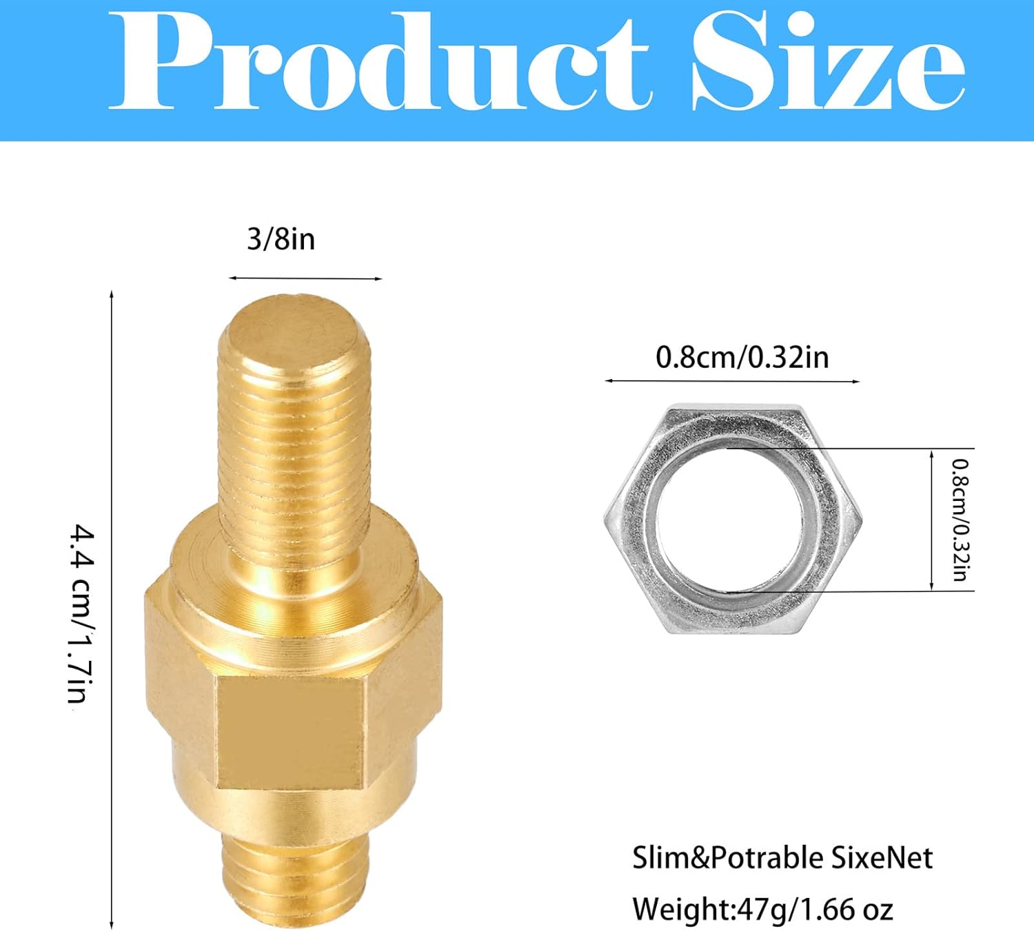 Long Stud Side Post Battery Terminal Bolt Pack of 4