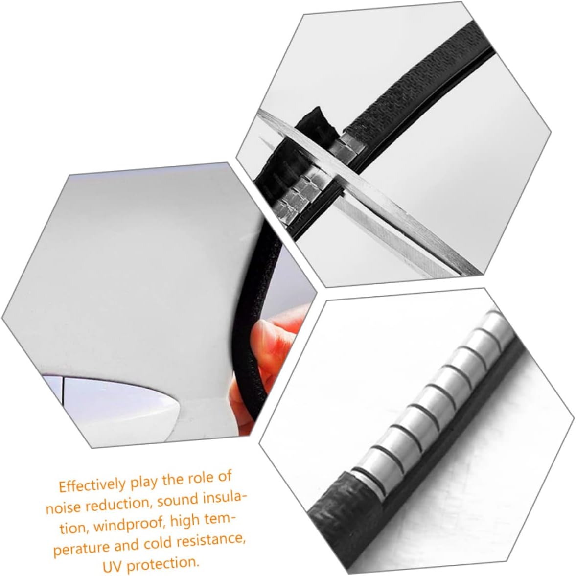PartyKindom 5 Rolls Door Collision Seal Strip for Soundproofing and Weatherproofing