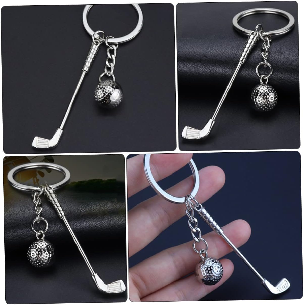3PCS Golf Ball Keychain Set for Golf Enthusiasts