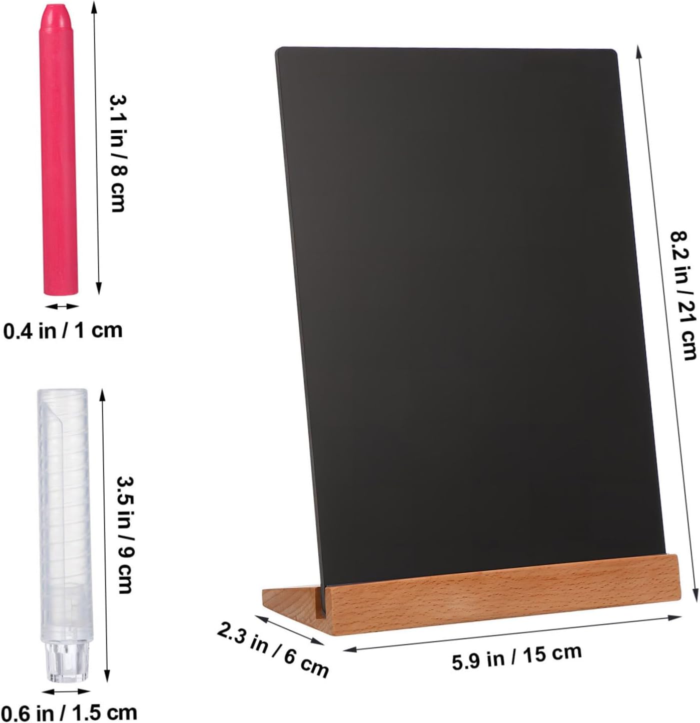 Zerodeko 2pcs Mini Chalkboard Signs with Easel Stands