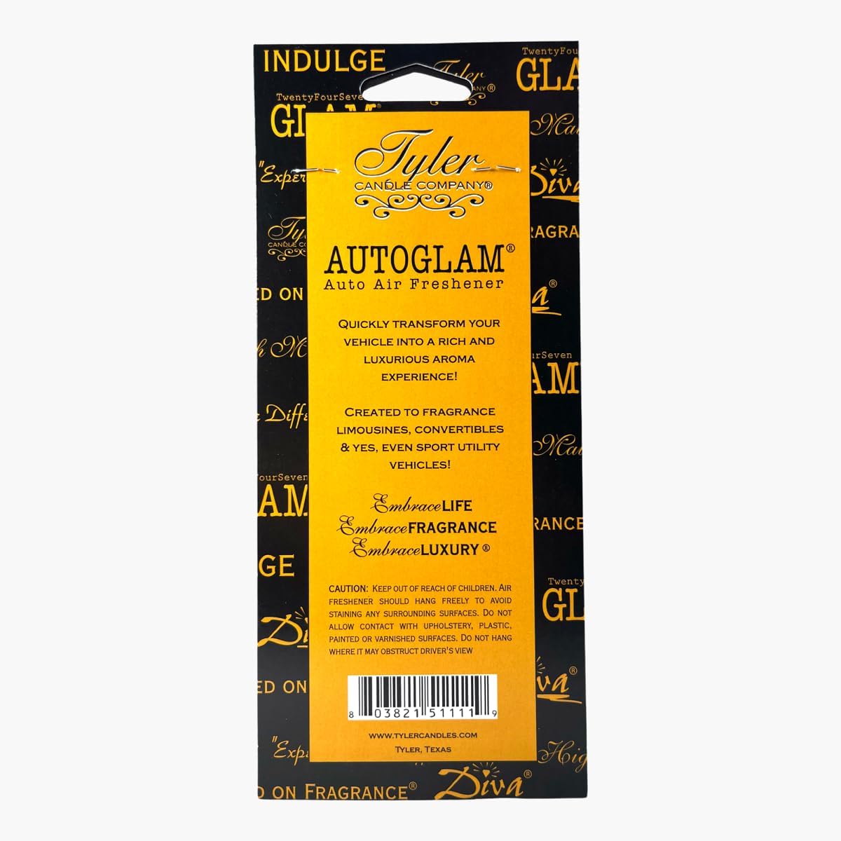 Tyler Candle Co Autoglam Air Freshener - Diva Scent Set of 3