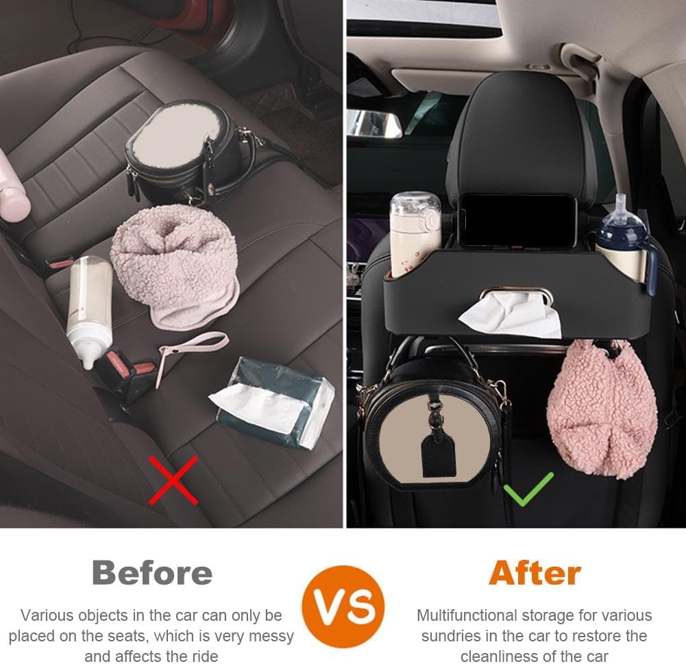 Car Seat Back Organizer - Tidy Storage for Travel and Family
