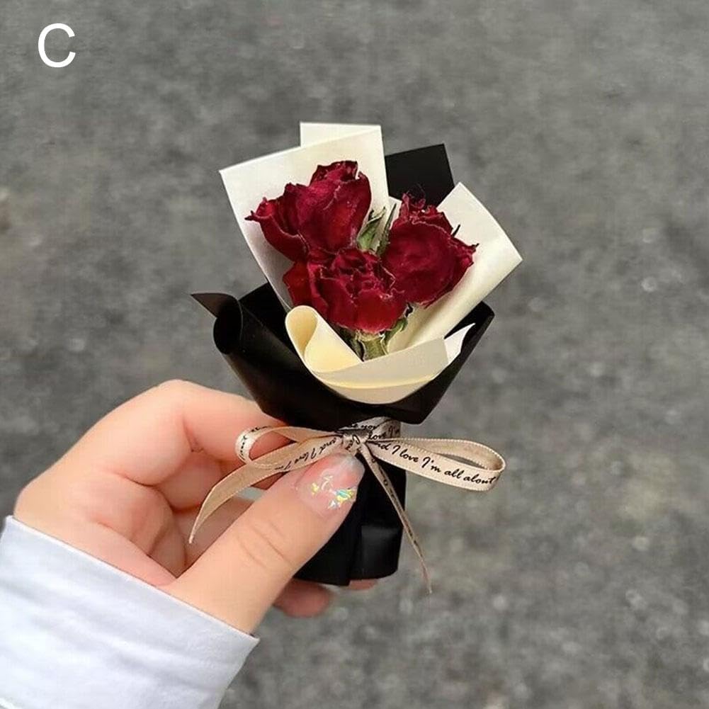 Blue Mini Dried Flowers Bouquet Car Air Freshener Vent Clip