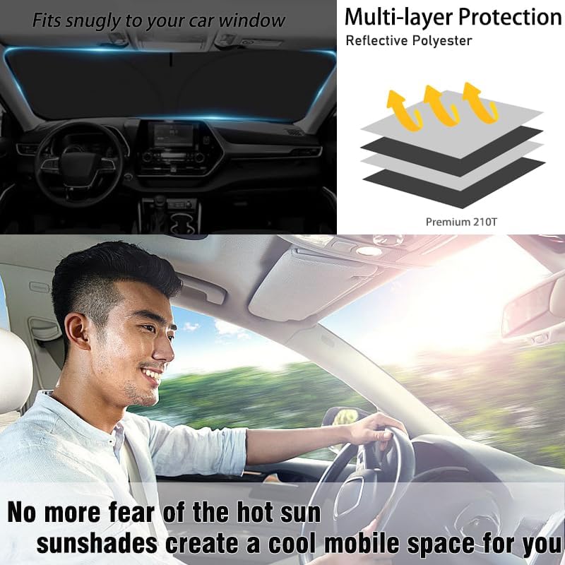 Rogue Windshield Sun Shade for 2021-2025 Front Window 1
