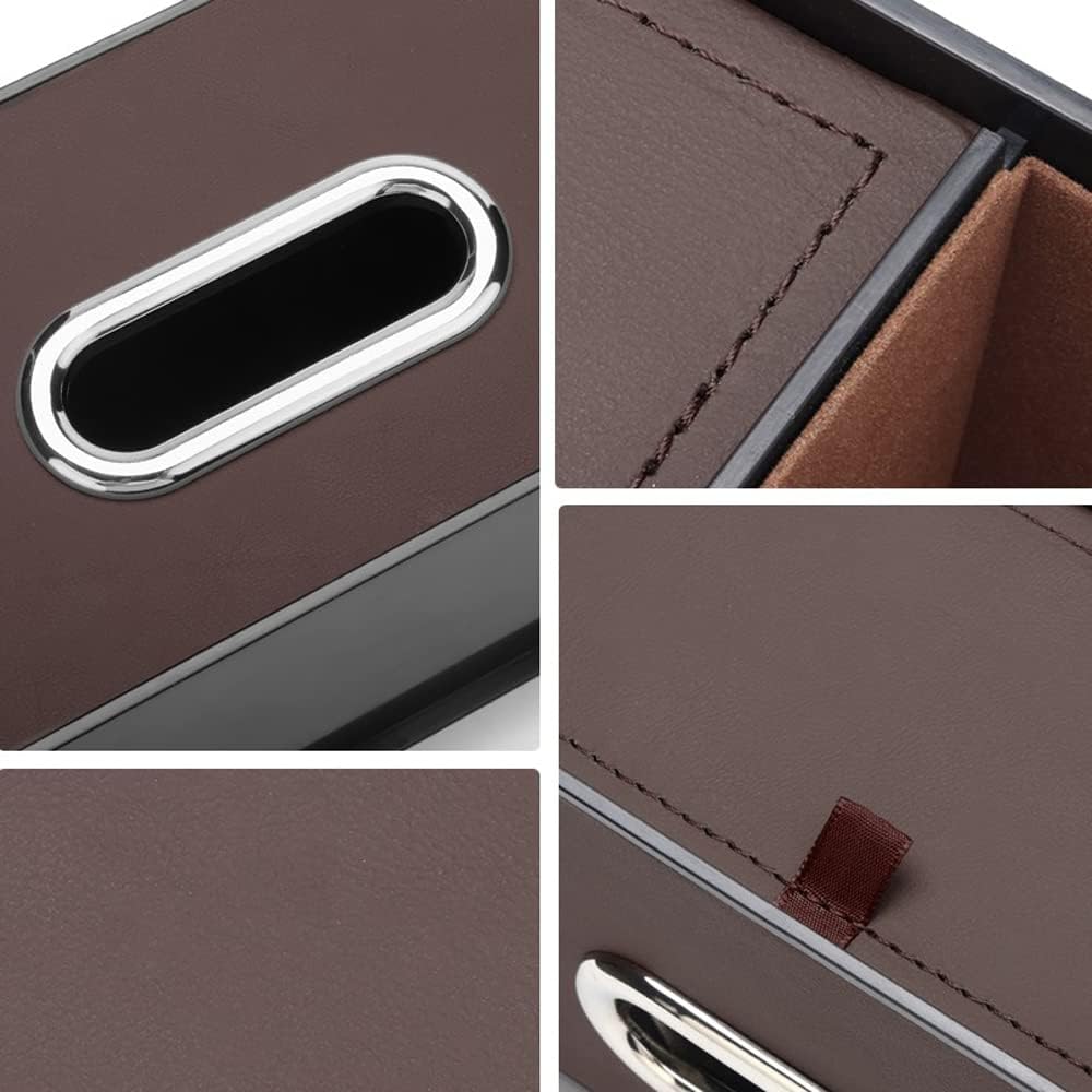 HAOTULE Multifunctional Car Seat Storage Box with Cup Holder and Tissue Compartment