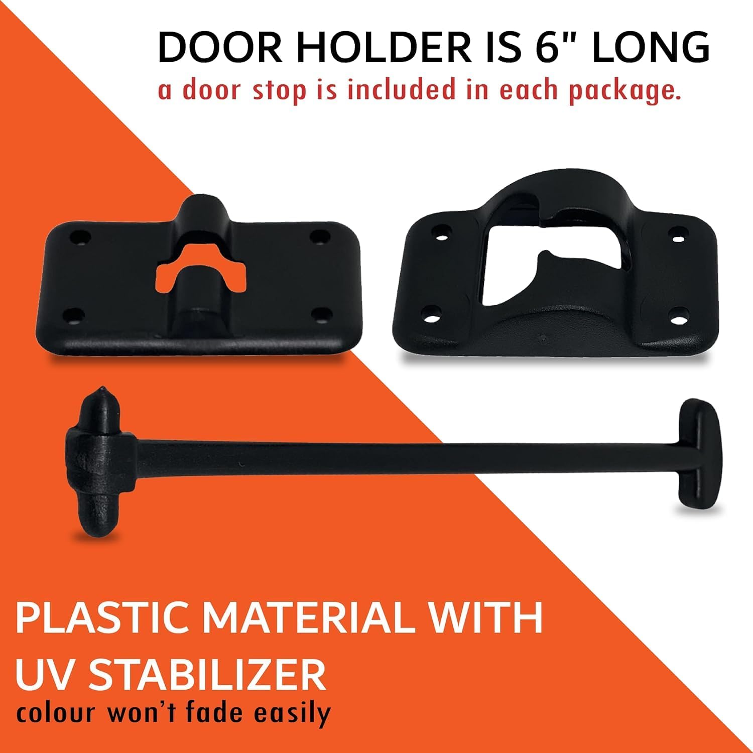NU-SET RV010B Black Door Holder Set