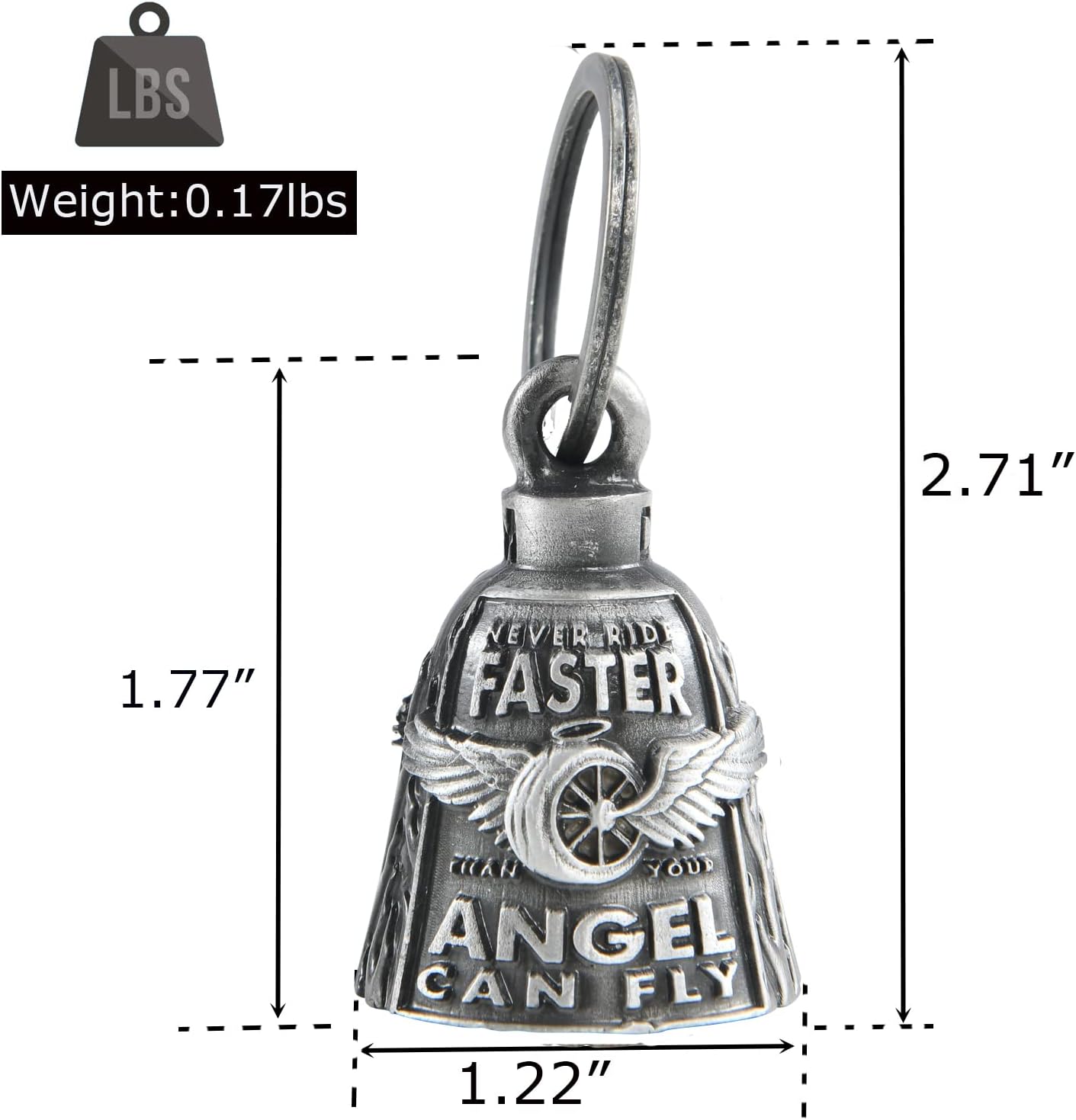 3 Pack Motorcycle Bell with Hanger Biker Accessories