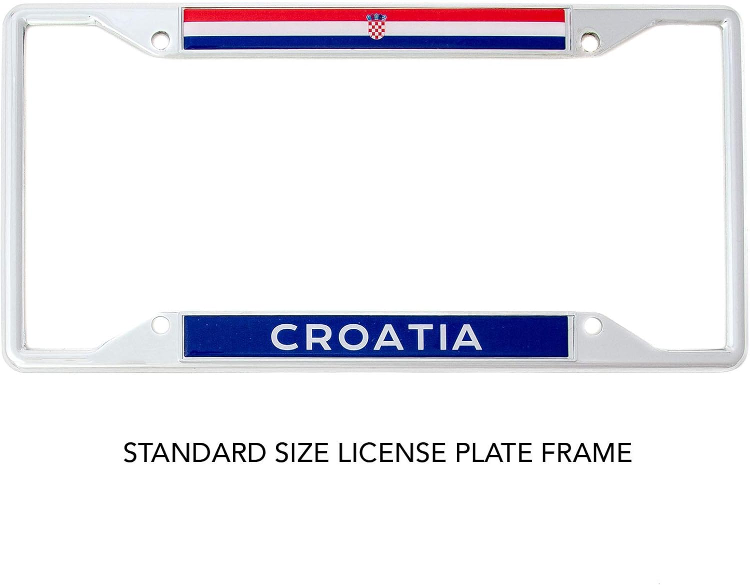 Desert Cactus Croatia Flag License Plate Frame