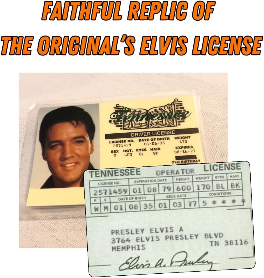 Elvis Presley Driver License Frame Funny ID Collectible