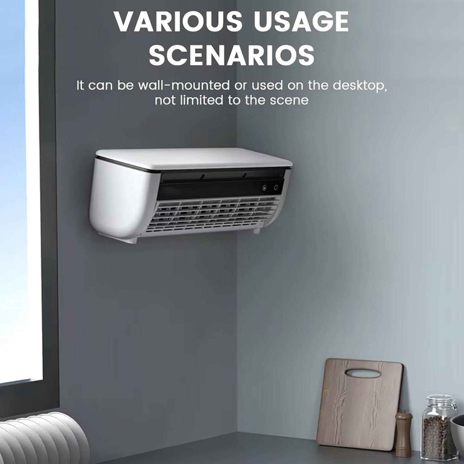No Drilling Wall Mounted Air Conditioner Fan with 10s Instant Cooling