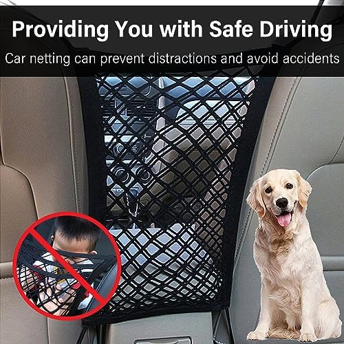 Kewucn 2 Layers Car Mesh Organizer with Elasticity
