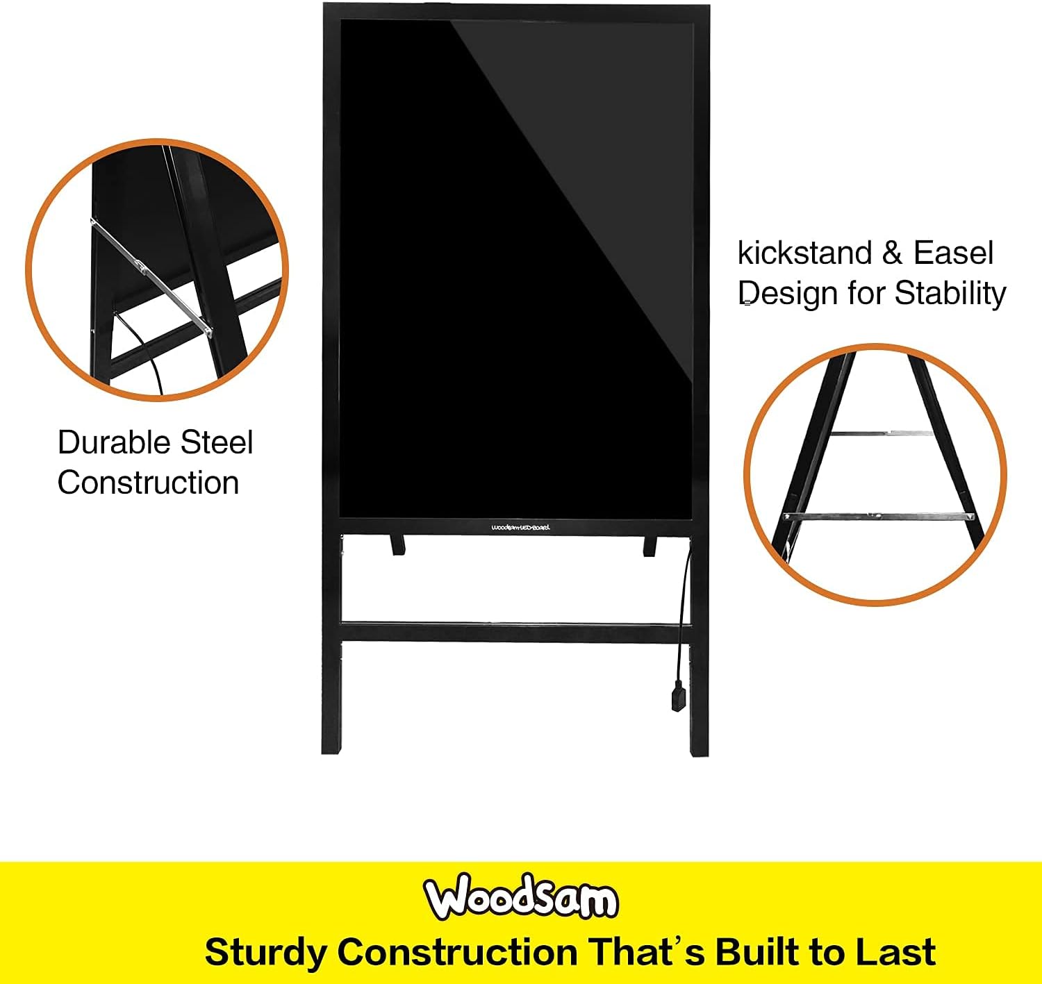 Woodsam Standing LED Board Sign with Neon Chalk Marker