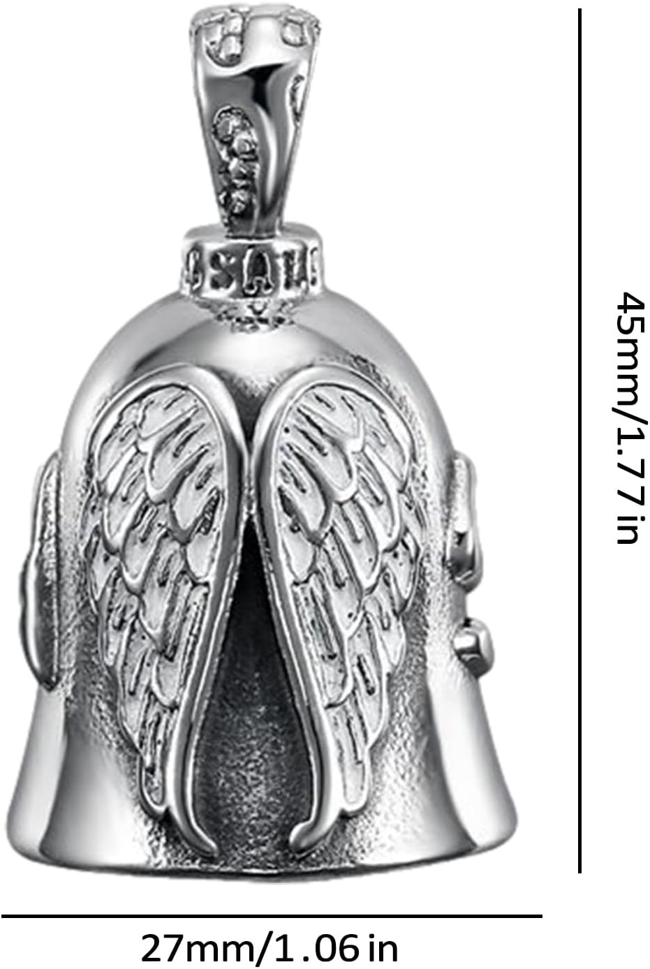4Pcs Guardians Angel Motorcycle Bells with Stainless Steel Hanger