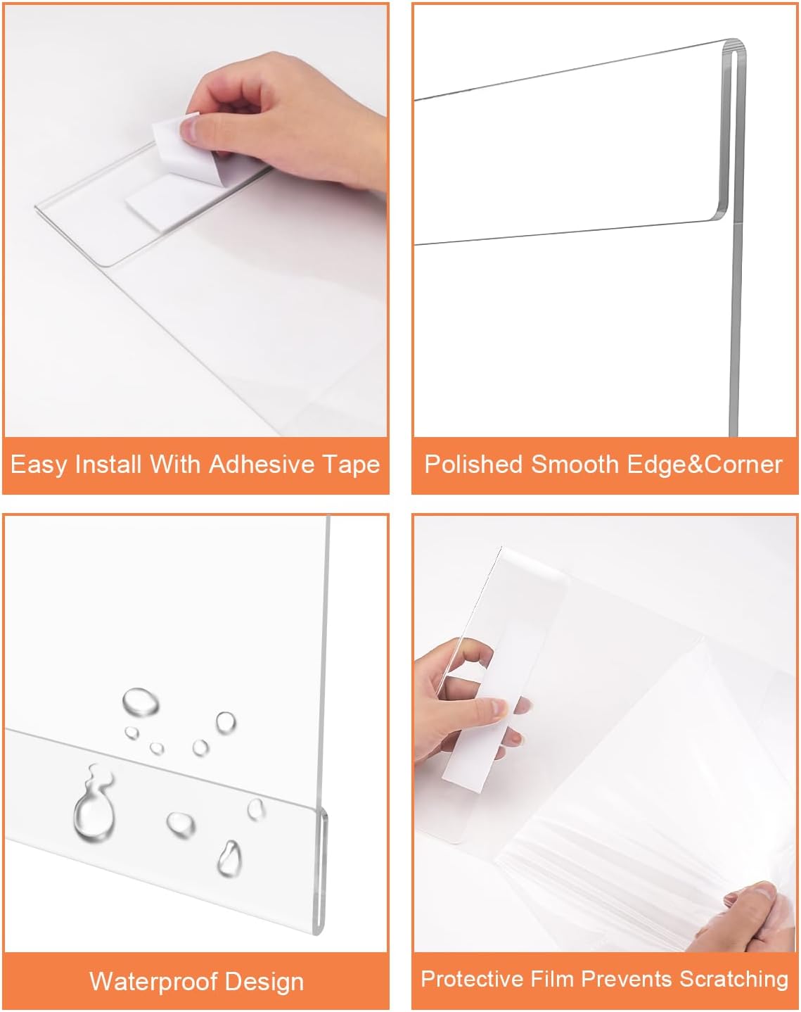 Dynta 12 Pack Acrylic Sign Holder 85x11 Wall Mount Display Stand
