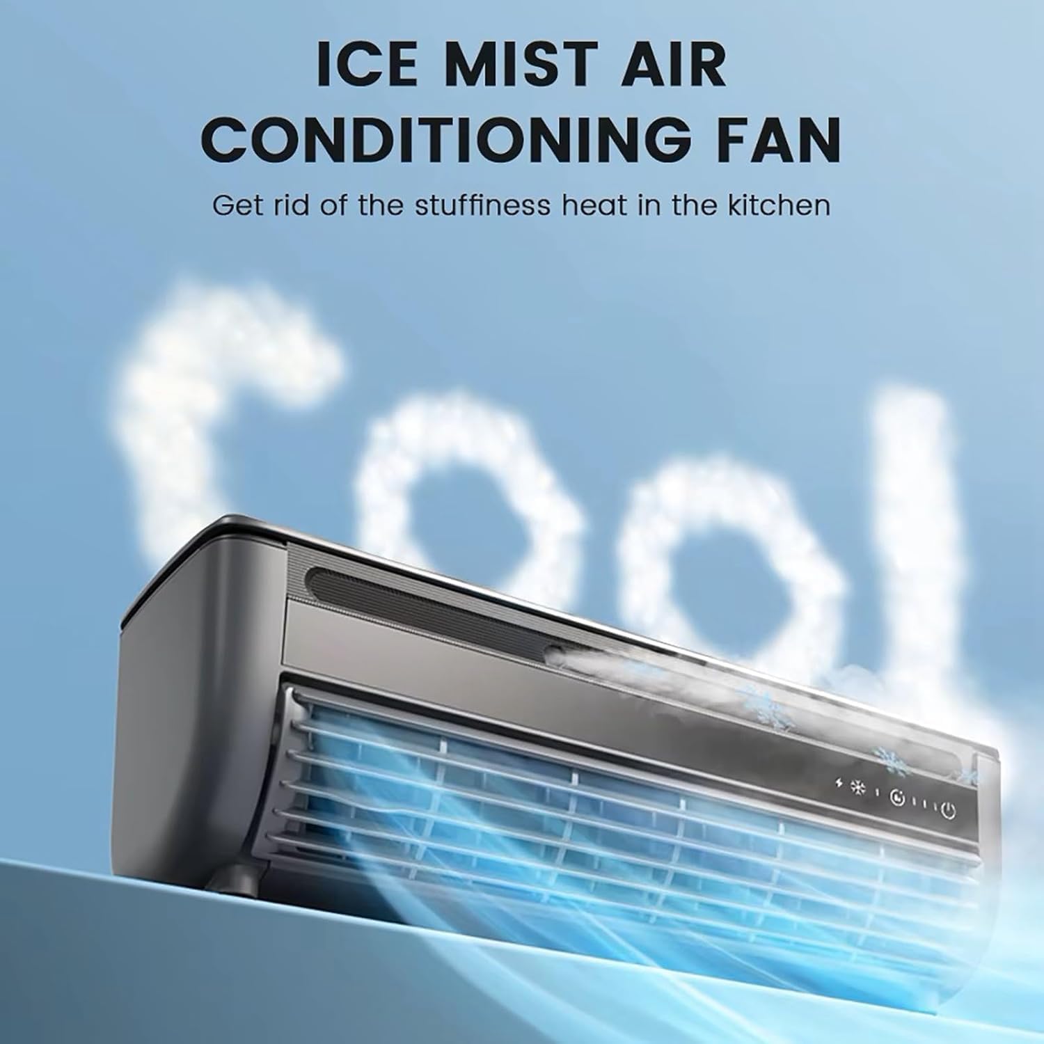 No Drilling Wall Mounted Air Conditioner Fan with 10s Instant Cooling