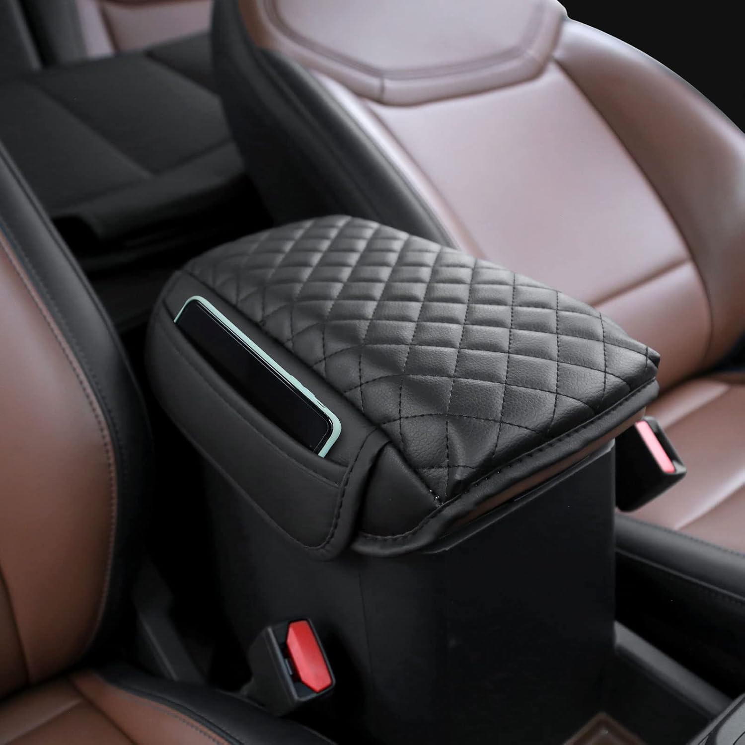 Mabett Center Console Armrest Cover for Ford Maverick 2022-2025 Black