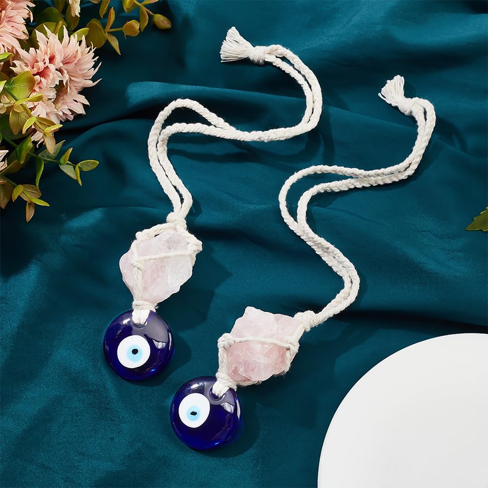 WEBEEDY Evil Eye Car Charm Set 2 Pcs