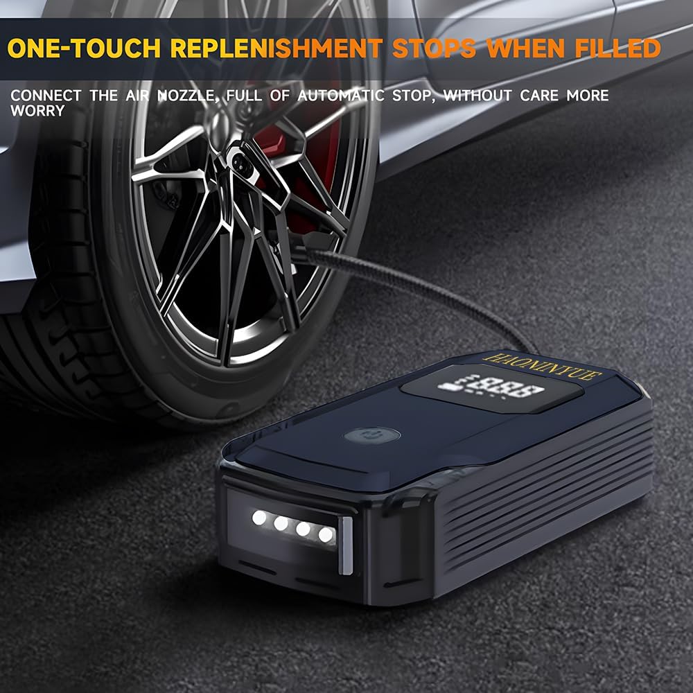 HAONINYUE 12V Emergency Starter with Air Compressor
