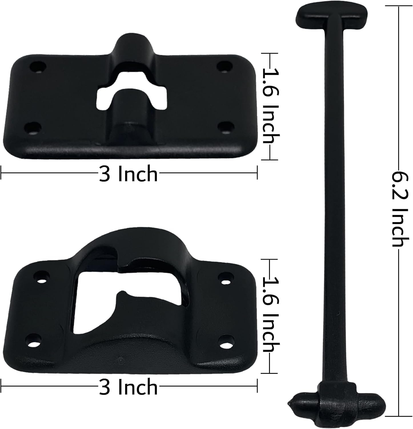 NU-SET RV010B Black Door Holder Set