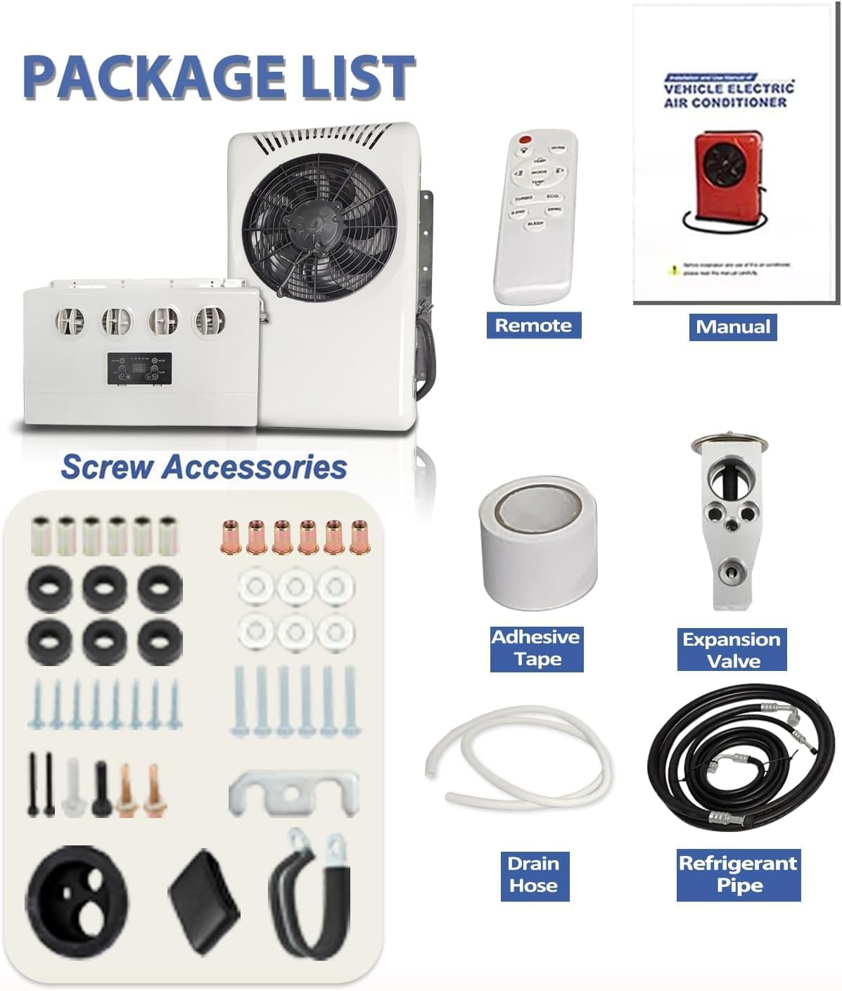 Mieligo 12V Mini Split Air Conditioner 8500BTU