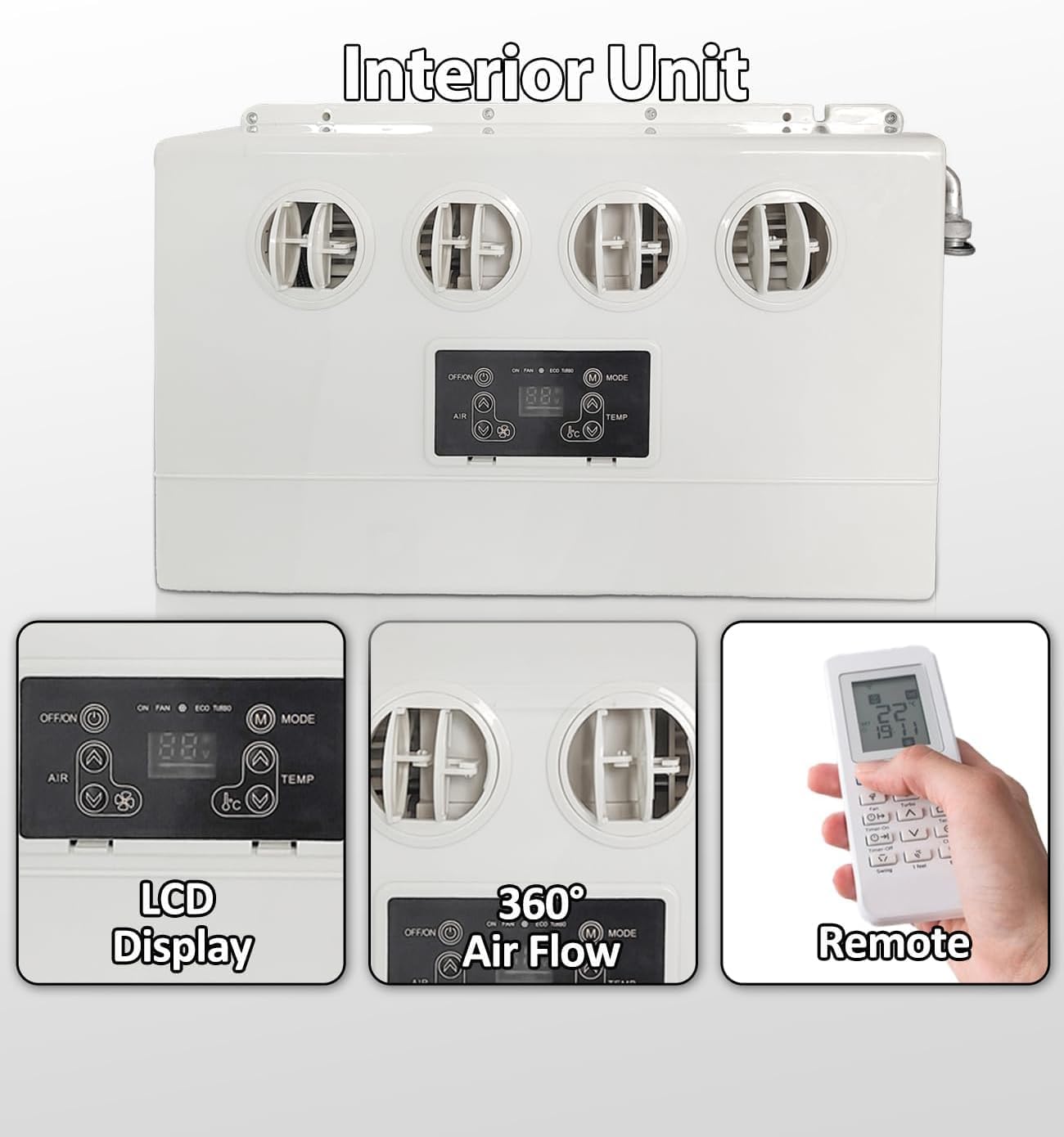 Mieligo 12V Mini Split Air Conditioner 8500BTU