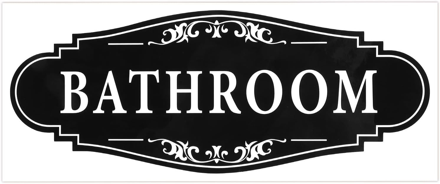 Bathroom Signs Decor 925 X 37 Inch Waterproof Wall Stickers