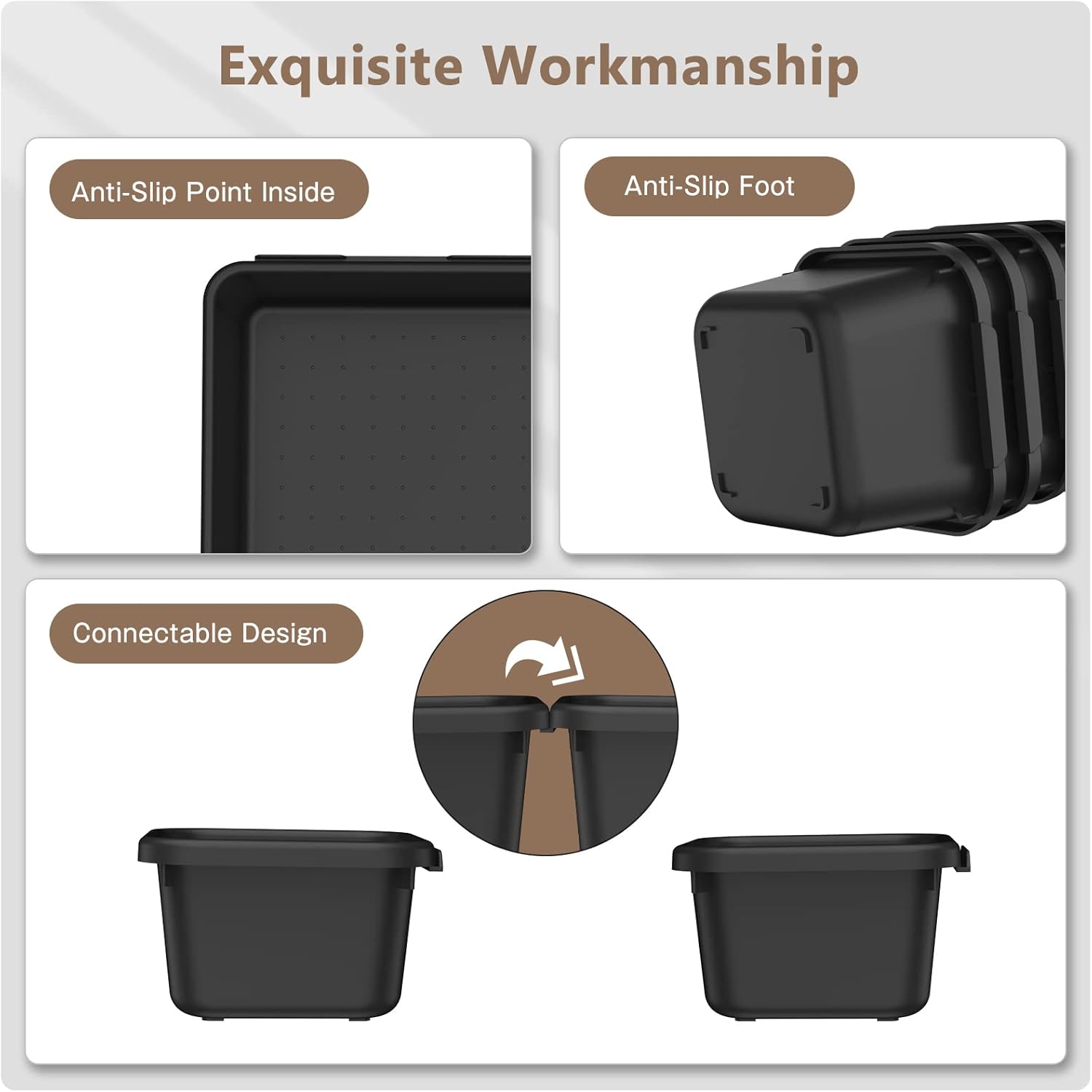 A-LuGei 42PCS Black Tool Box Organizer Tray Divider Set