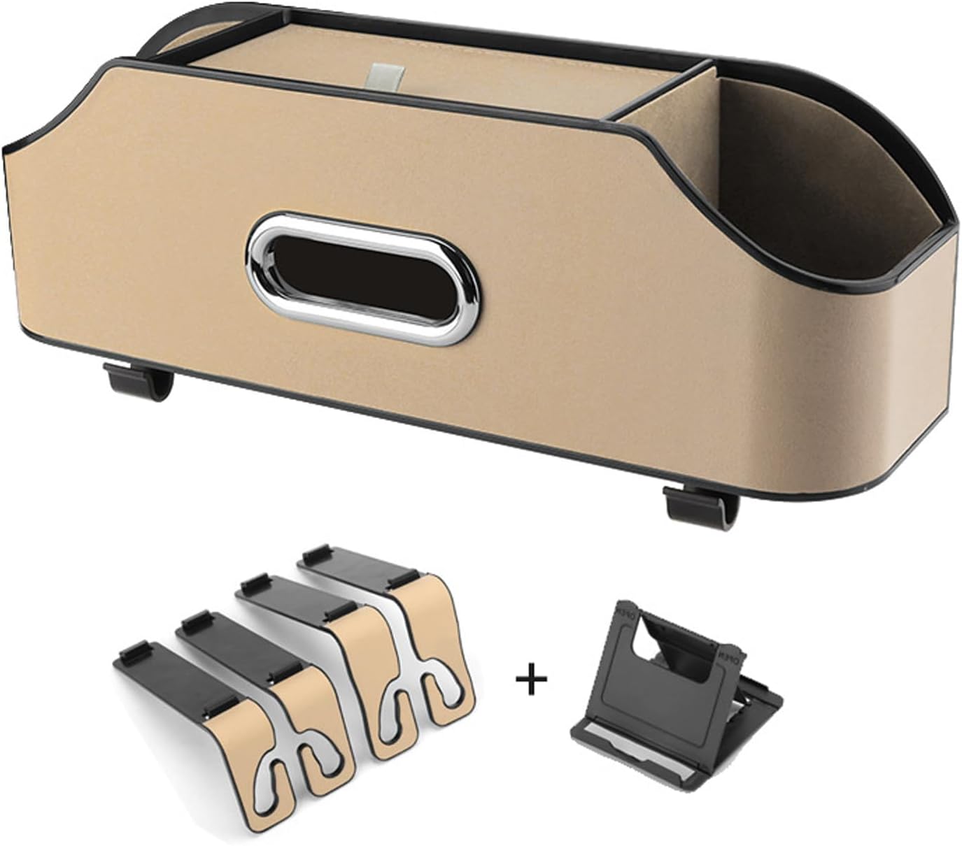Car Headrest Back Seat Organizer with Cup Holder and Tissue Box