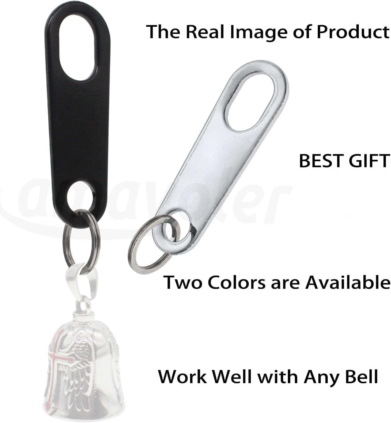 Amavoler Motorcycle Bell Hangers with Split Rings for Lucky Bells