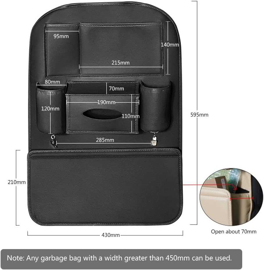 OtpOutopa 1PCS Car Backseat Organizer Seat Back Protectors Kick Mats Black